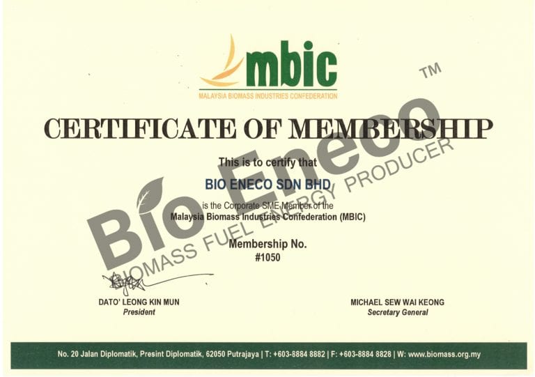 Certificate of Membership