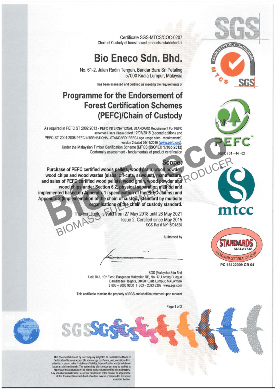PEFC Chain of Custody